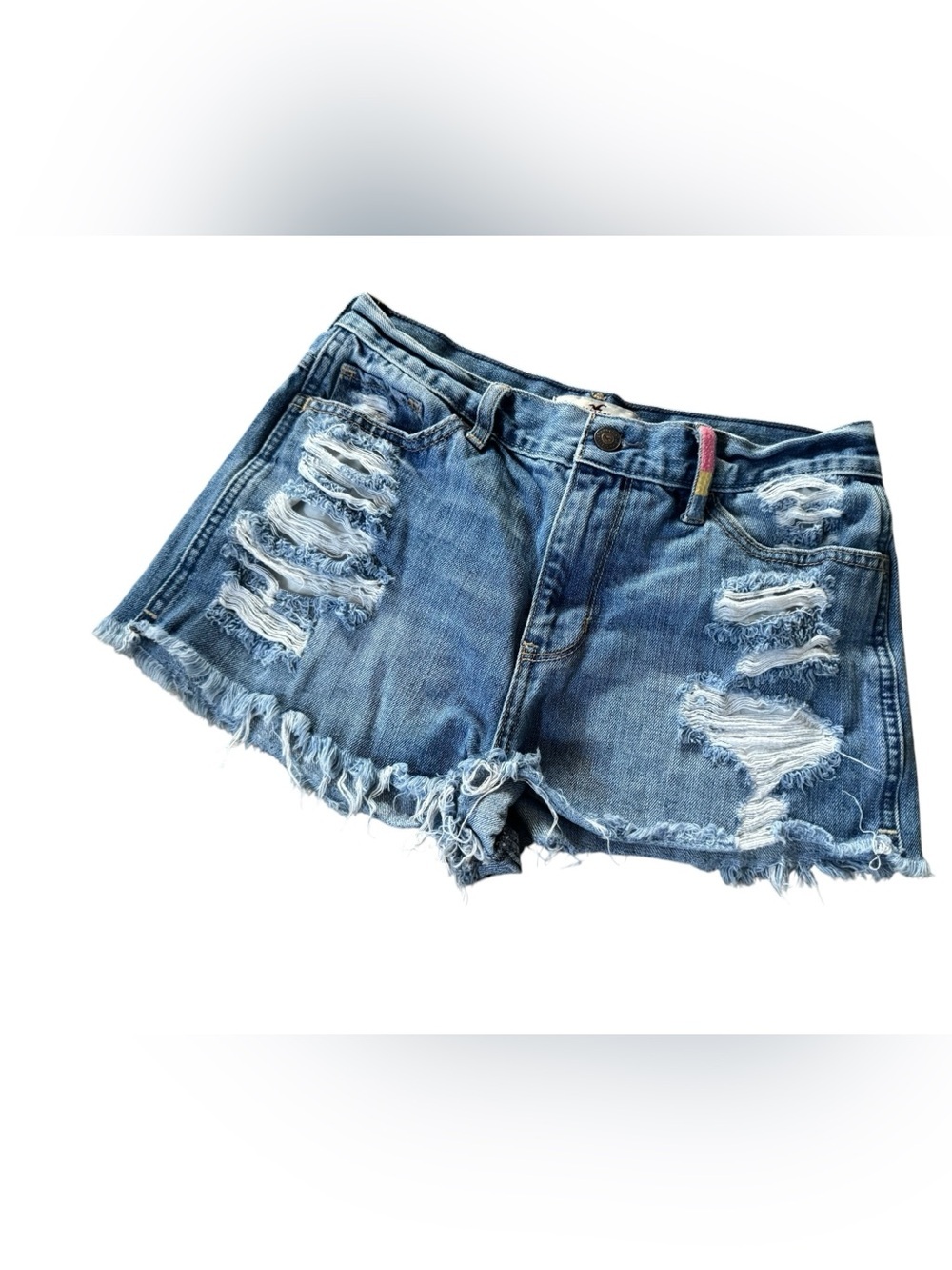 Hollister Denim Shorts Women’s 7 W28 Distressed Ripped Cutoff